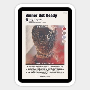 SINNER GET READY ✅ Lingua Ignota tracklist & poster Sticker